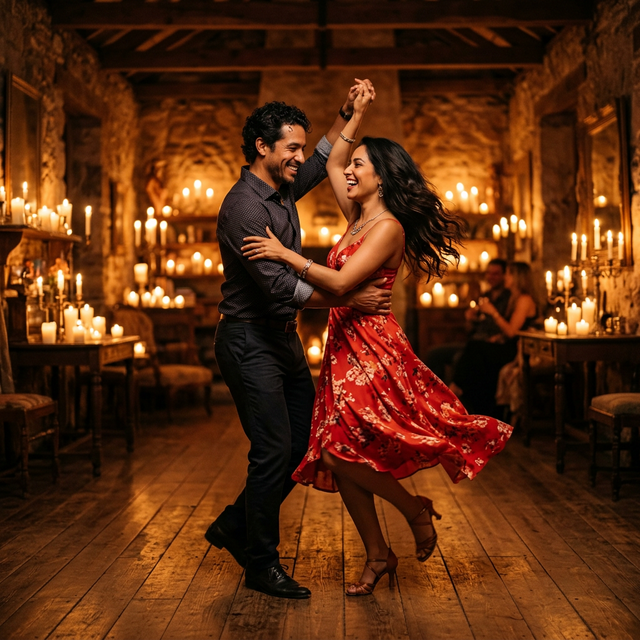 Pareja bailando celebrando su reconexión emocional