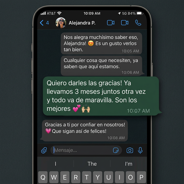 WhatsApp testimonial Alejandra P.